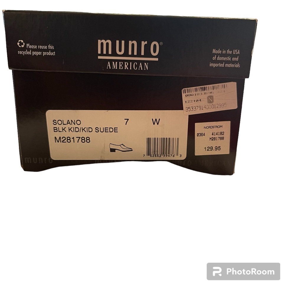 New Munro Solano Black Kid / Suede Upper Comfortable Dress Shoes Women’s Size 7W - Picture 12 of 15